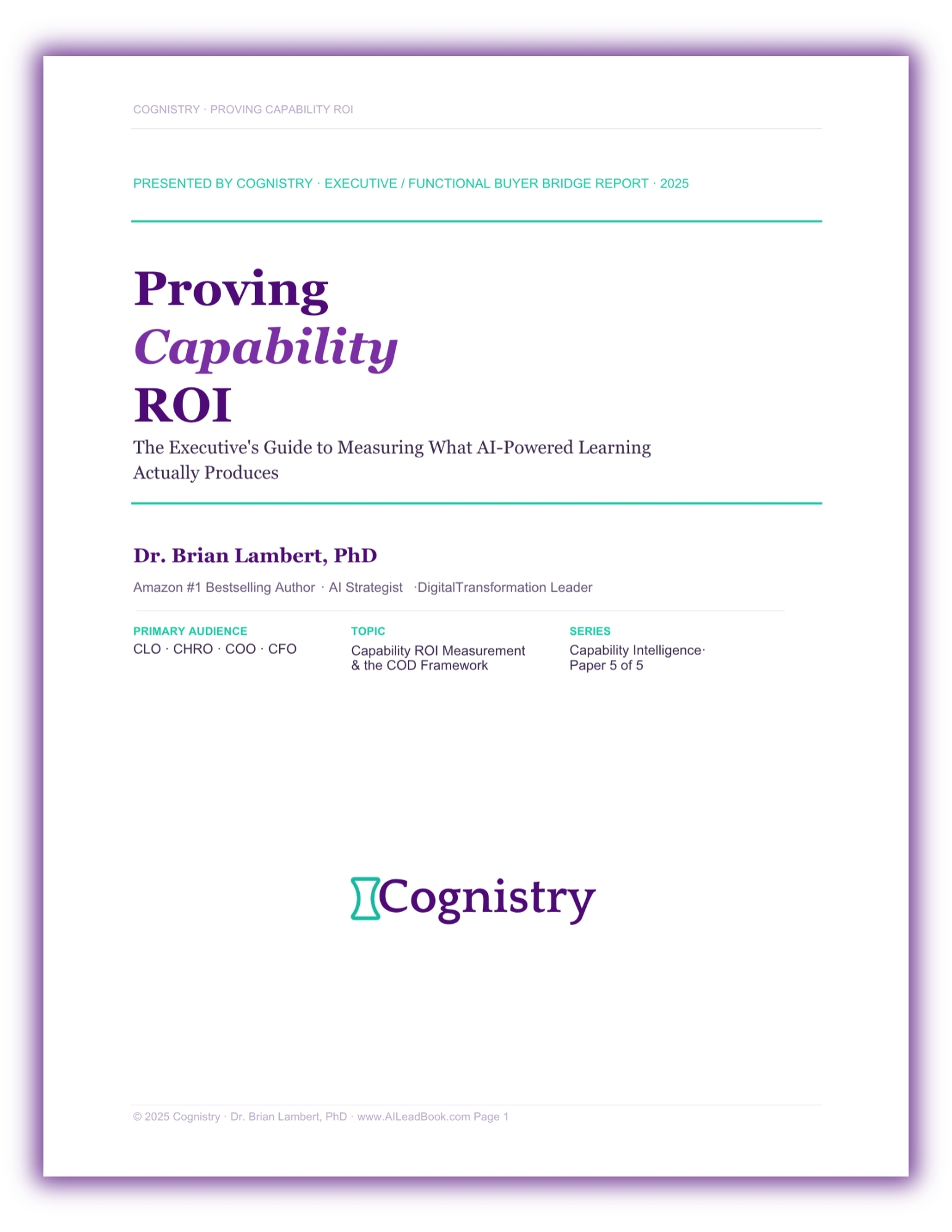 Proving Capability ROI
