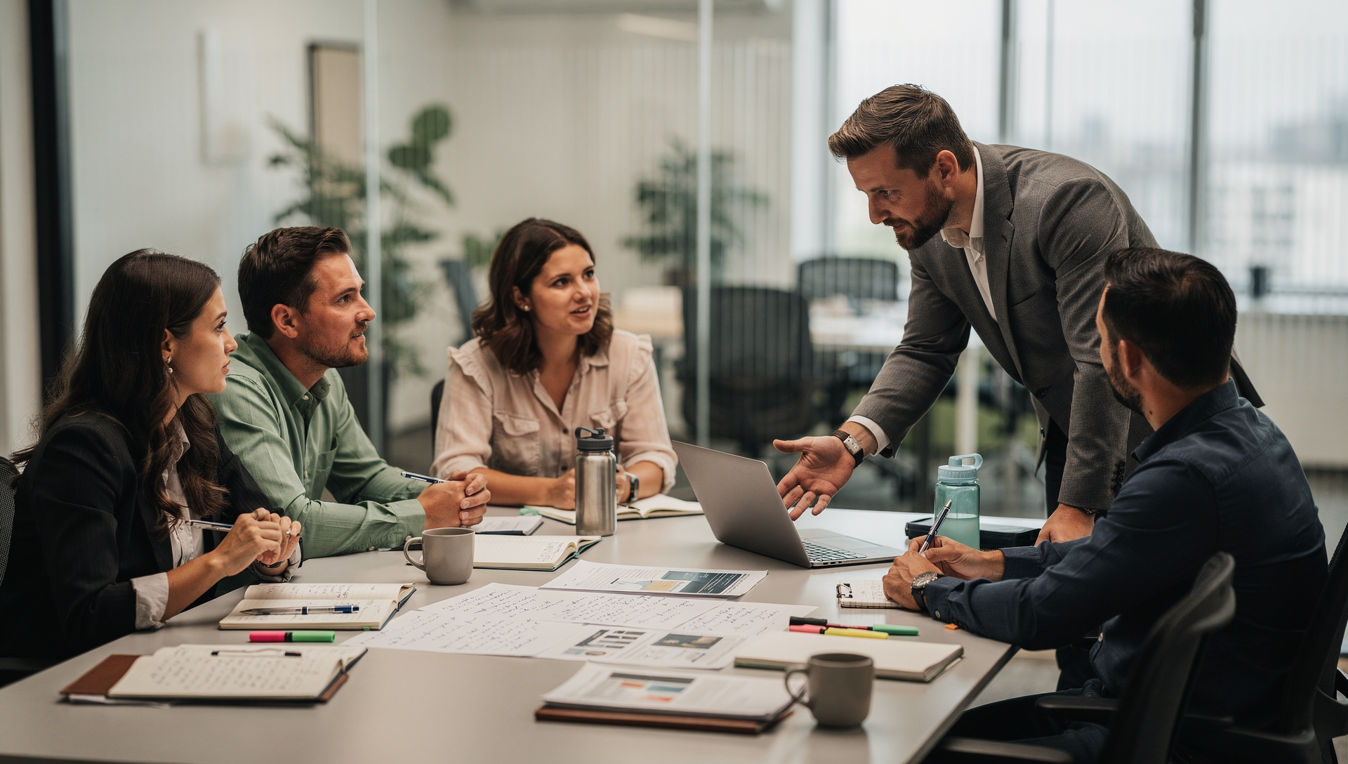 Managers developing team decision-making and performance through coaching